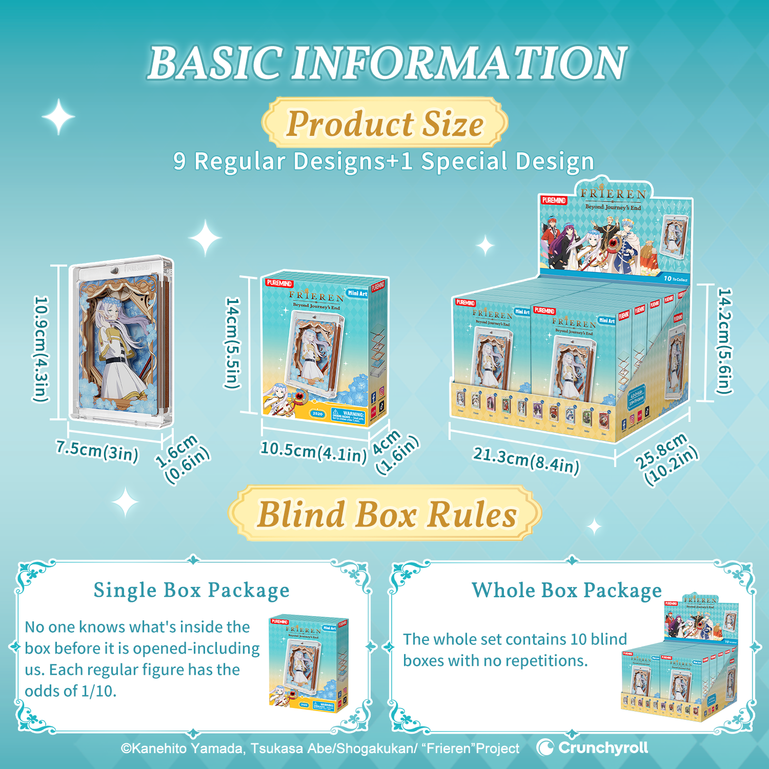 Puremind x Frieren Beyond Journey's End Mini Art Blind BOX 2520EN