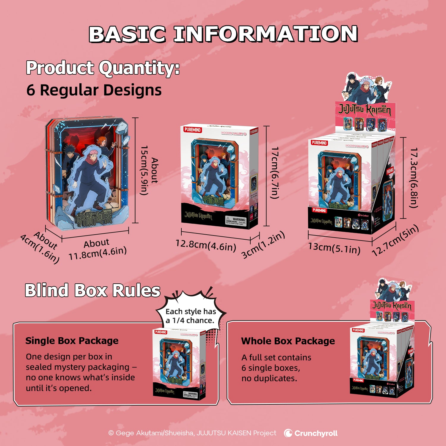 Puremind x Jujutsu Kaisen Wooden Gallery(M)Blind Box 2757EN