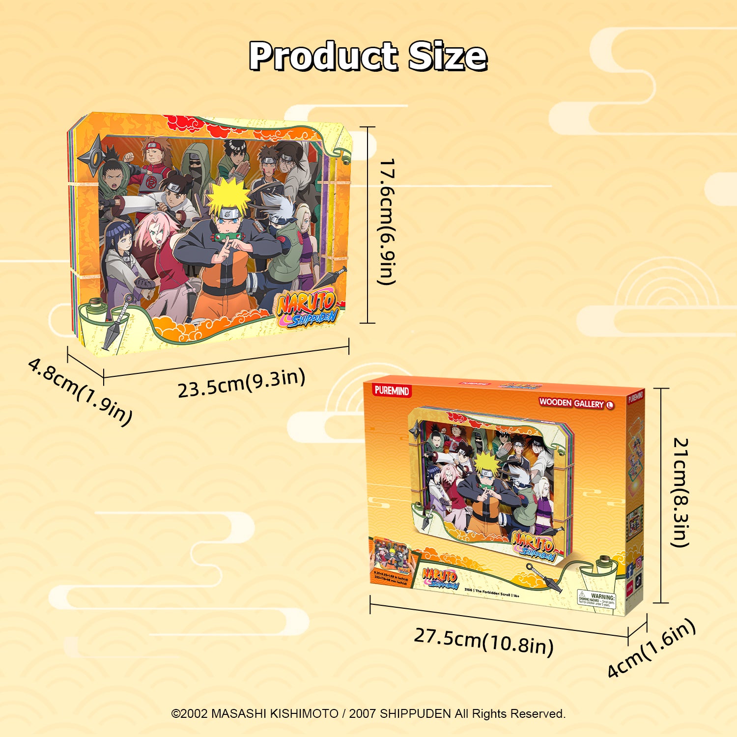 Puremind x Naruto Shippuden Forbidden Scroll Wooden Gallery (L) 3106EN