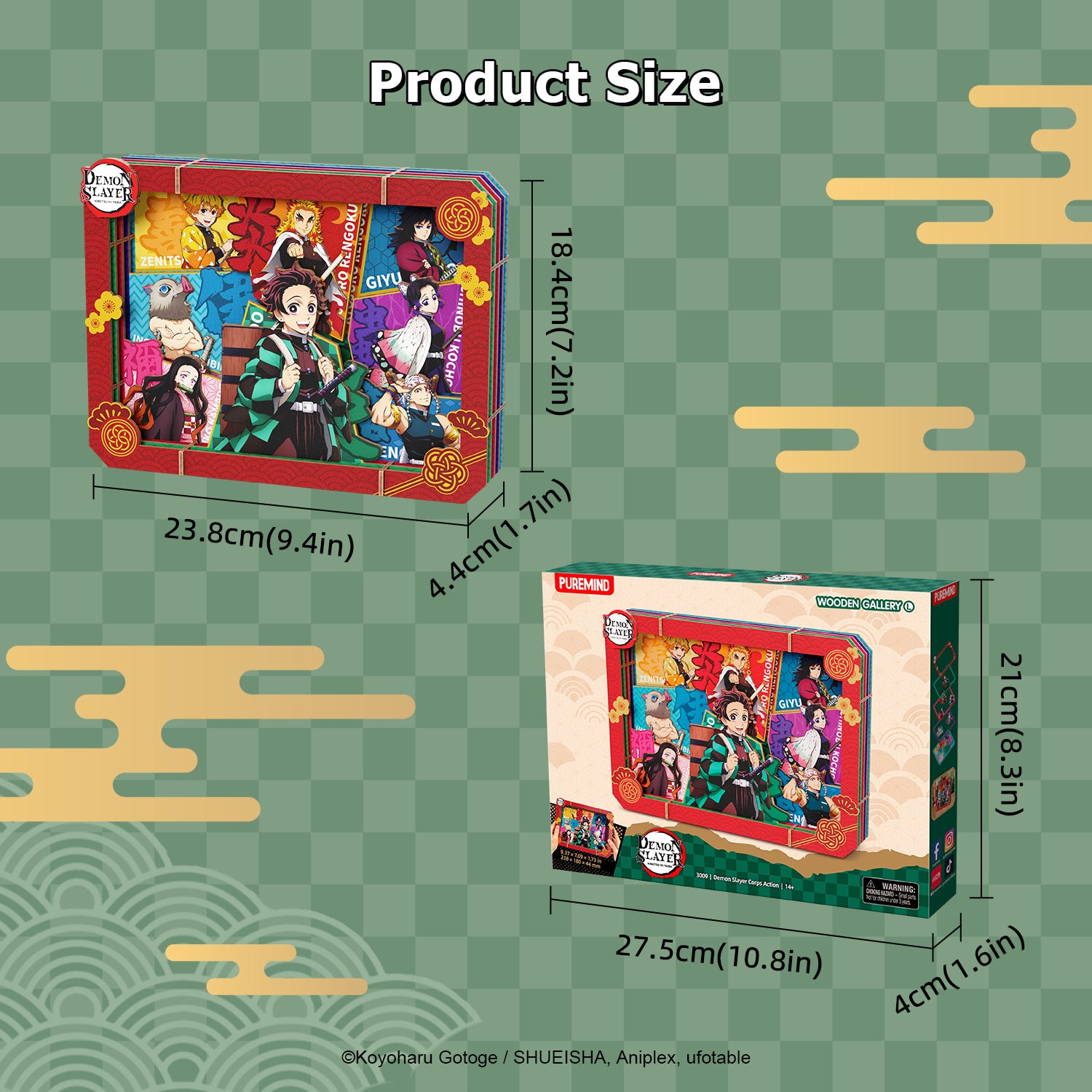 Puremind x Demon Slayer Corps Action Wooden Gallery (L) 3009EN
