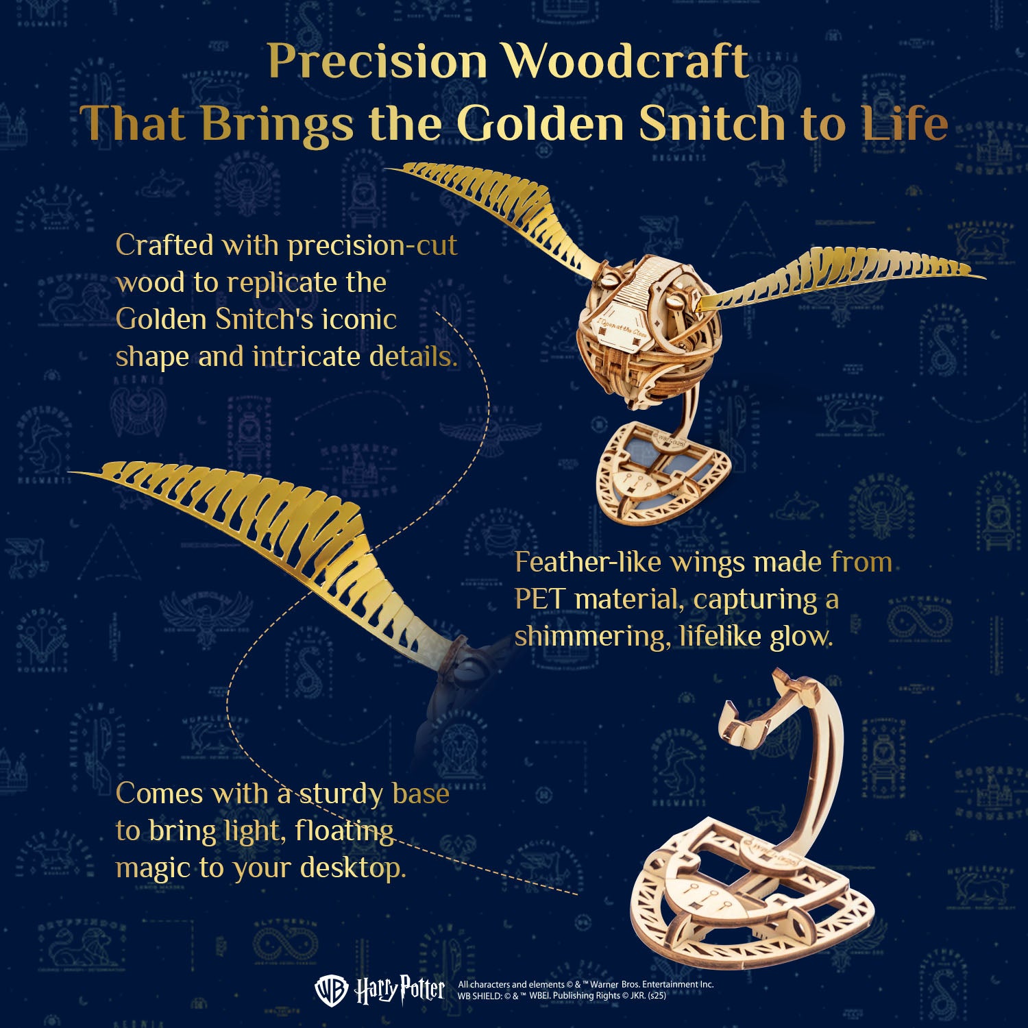 Puremind x Harry Potter Golden Snitch detailed design close up