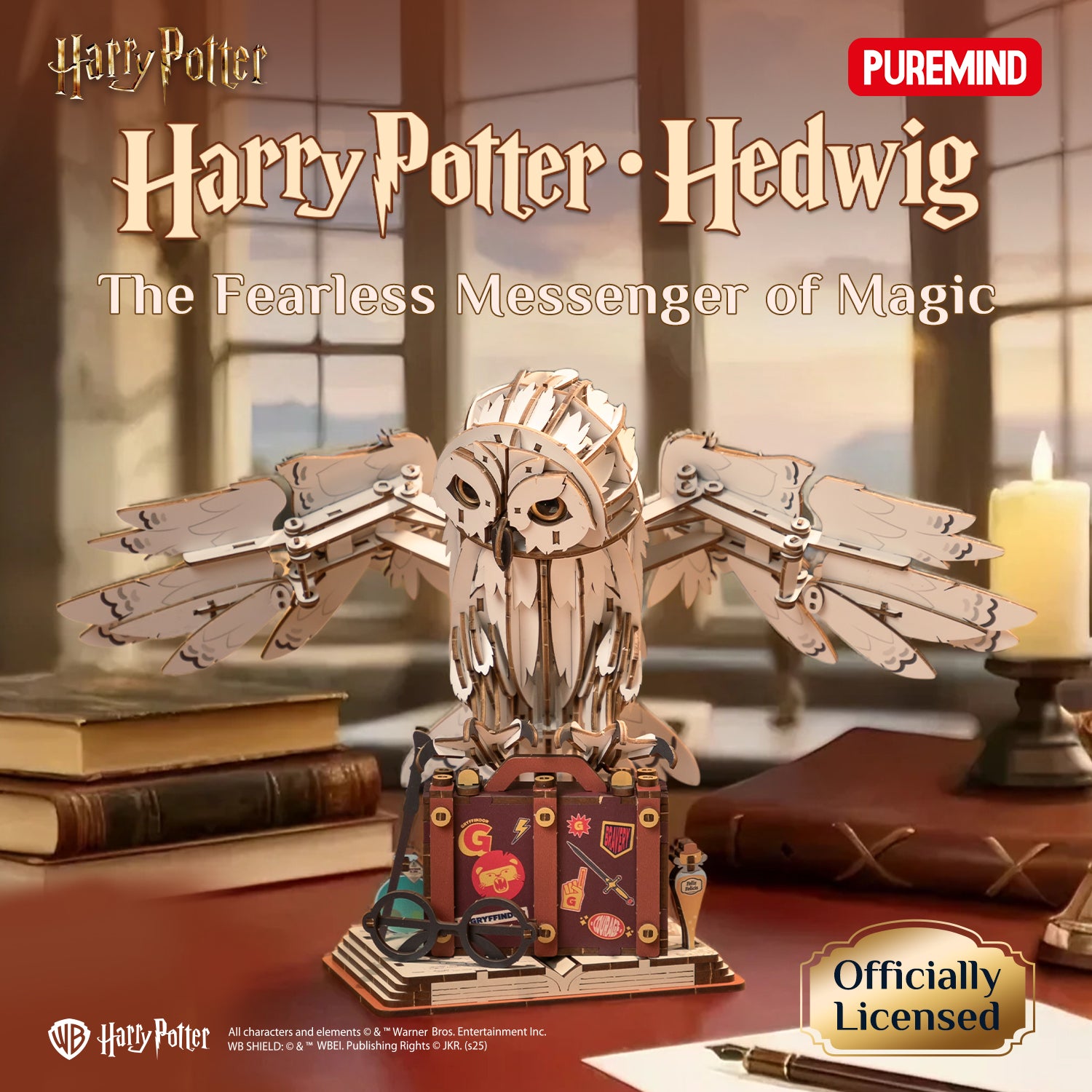 Puremind x Harry Potter Hedwig Wooden Gallery - front view
