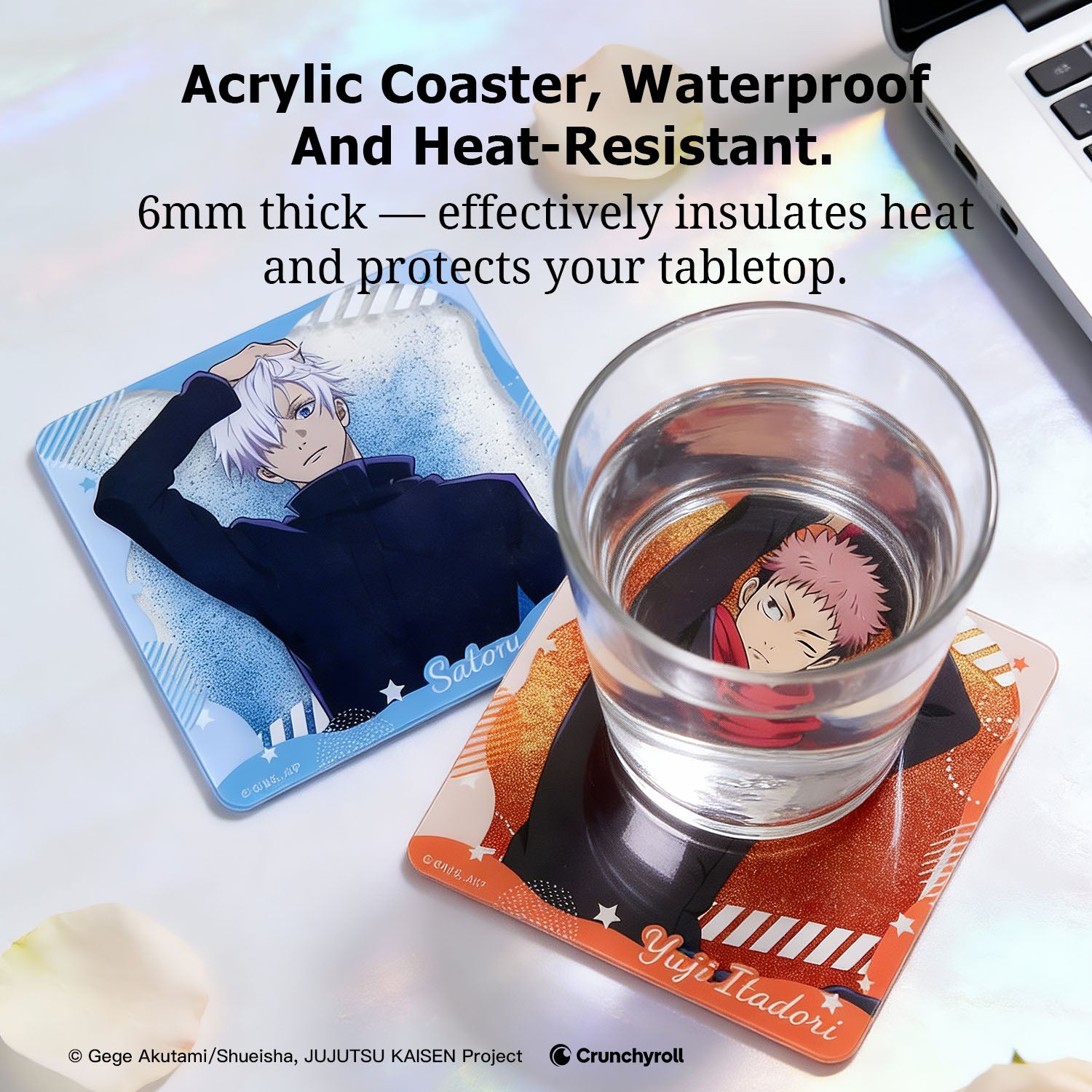 Puremind x Jujutsu Kaisen Acrylic Liquid Coaster material detail