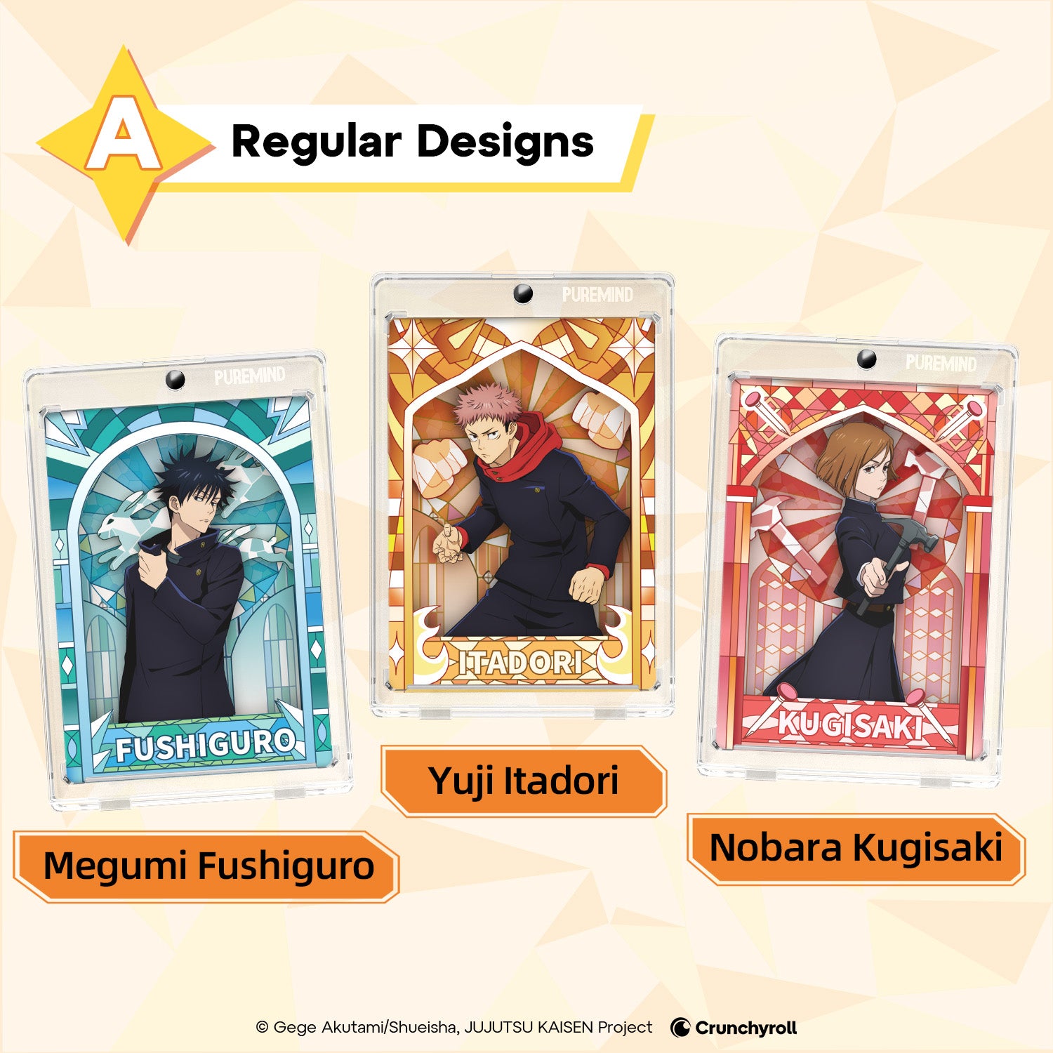 Puremind x Jujutsu Kaisen Sorcery Prism Pane Series Mini Art Blind Box collection