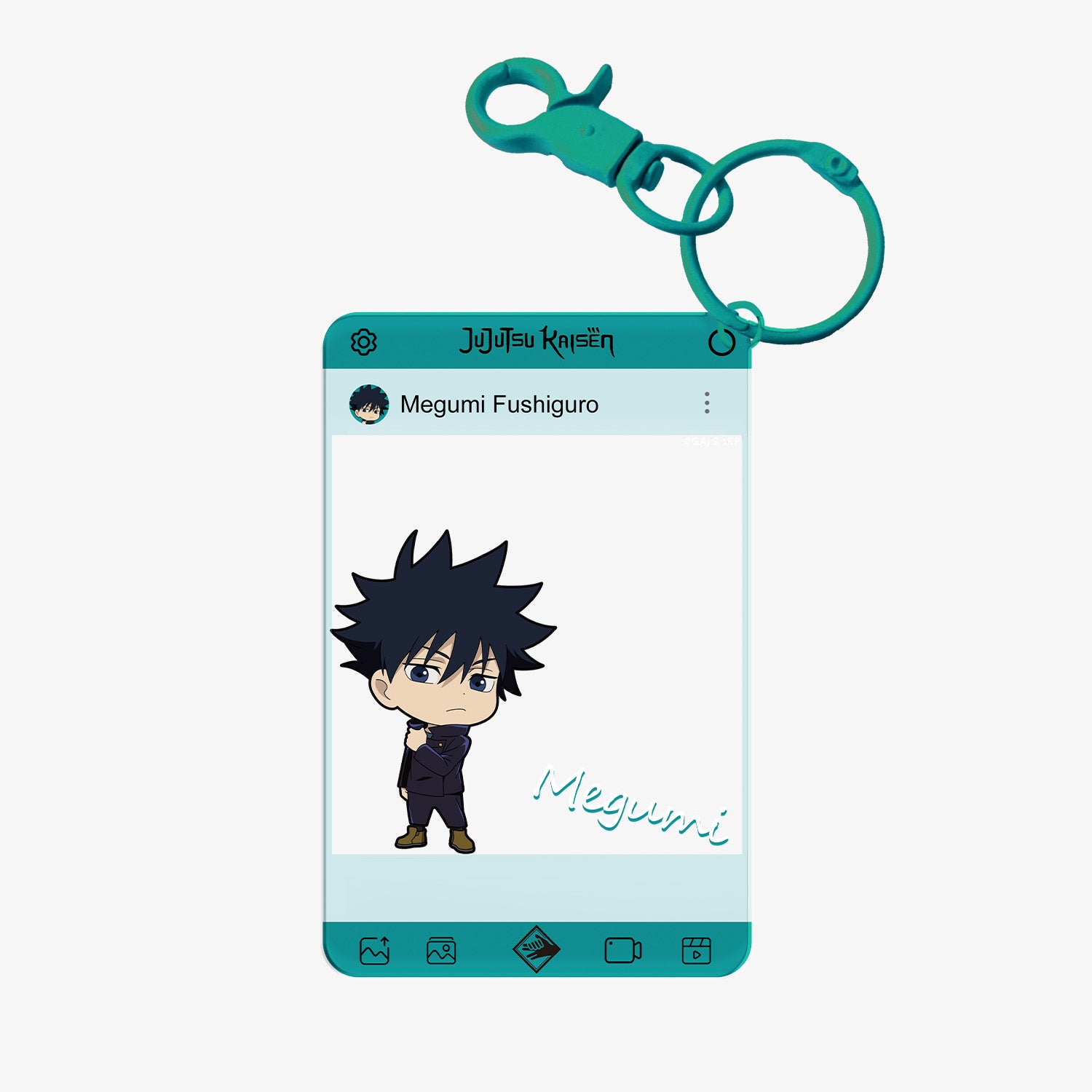 Puremind x Jujutsu Kaisen acrylic clear card - close-up details 2