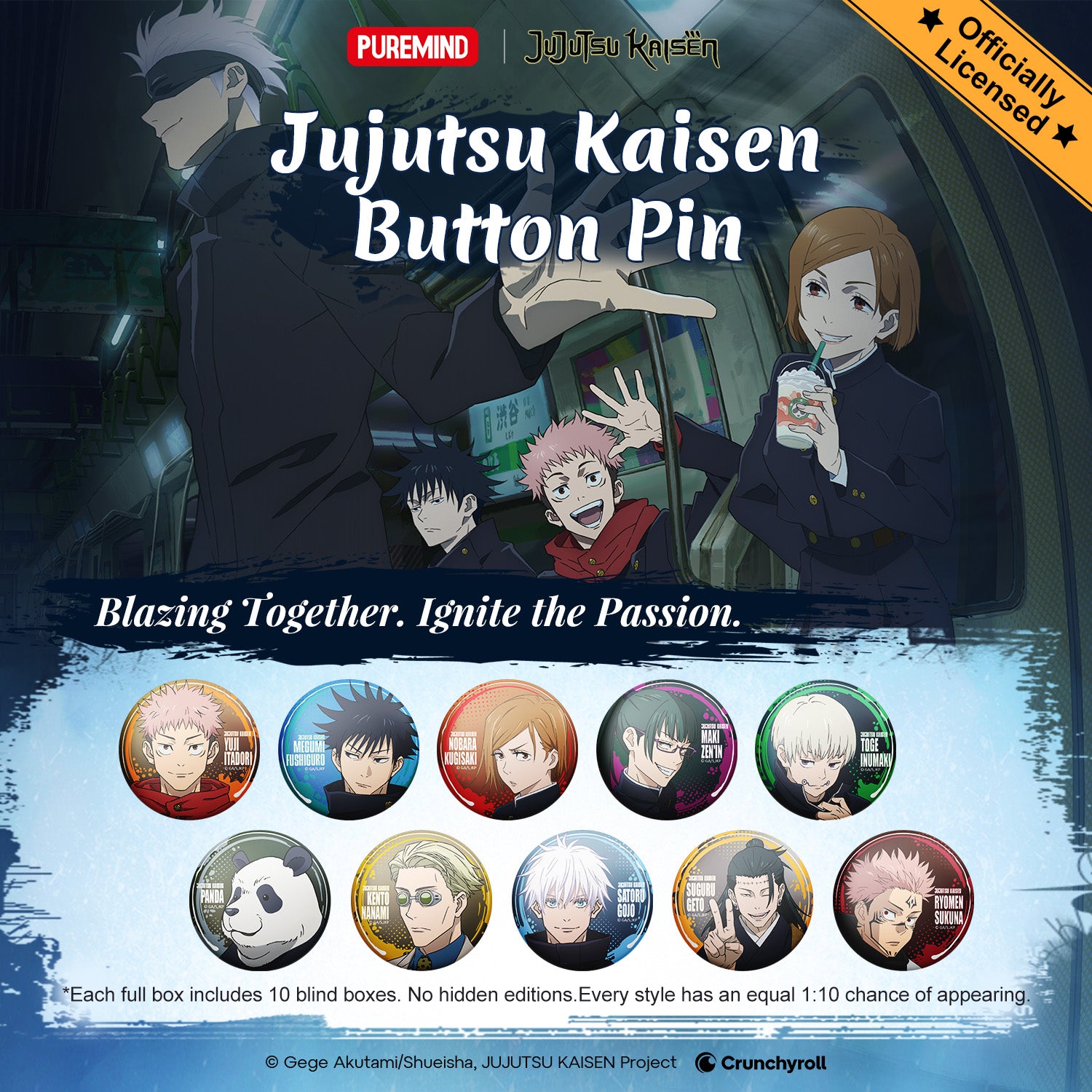Puremind x Jujutsu Kaisen Buttom Pin Blind Bag 2724