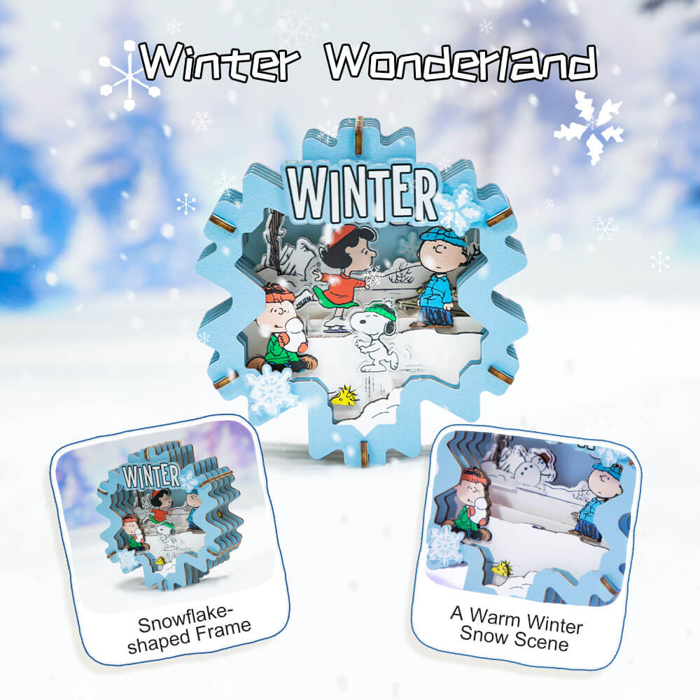 Puremind x Snoopy – Winter Wonderland Wooden Puzzle 2303