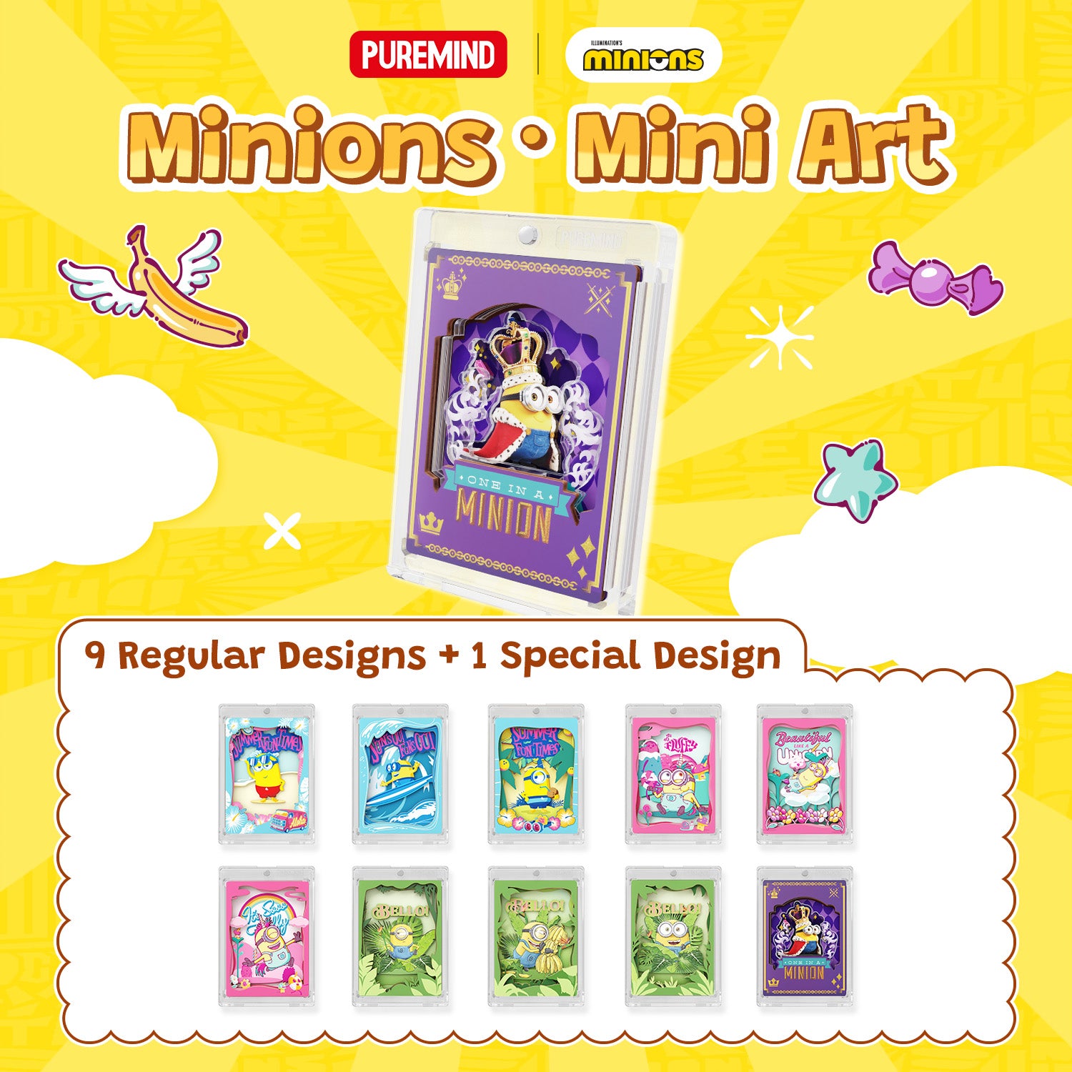 Puremind x Minions Mini Art Blind Box 1720-BOX