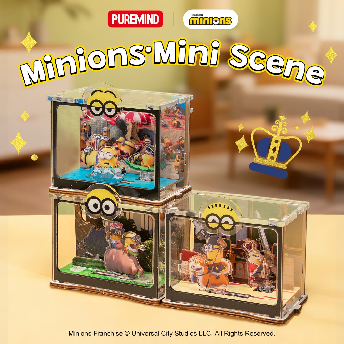 Puremind x Minions Mini Scene 1741-1743