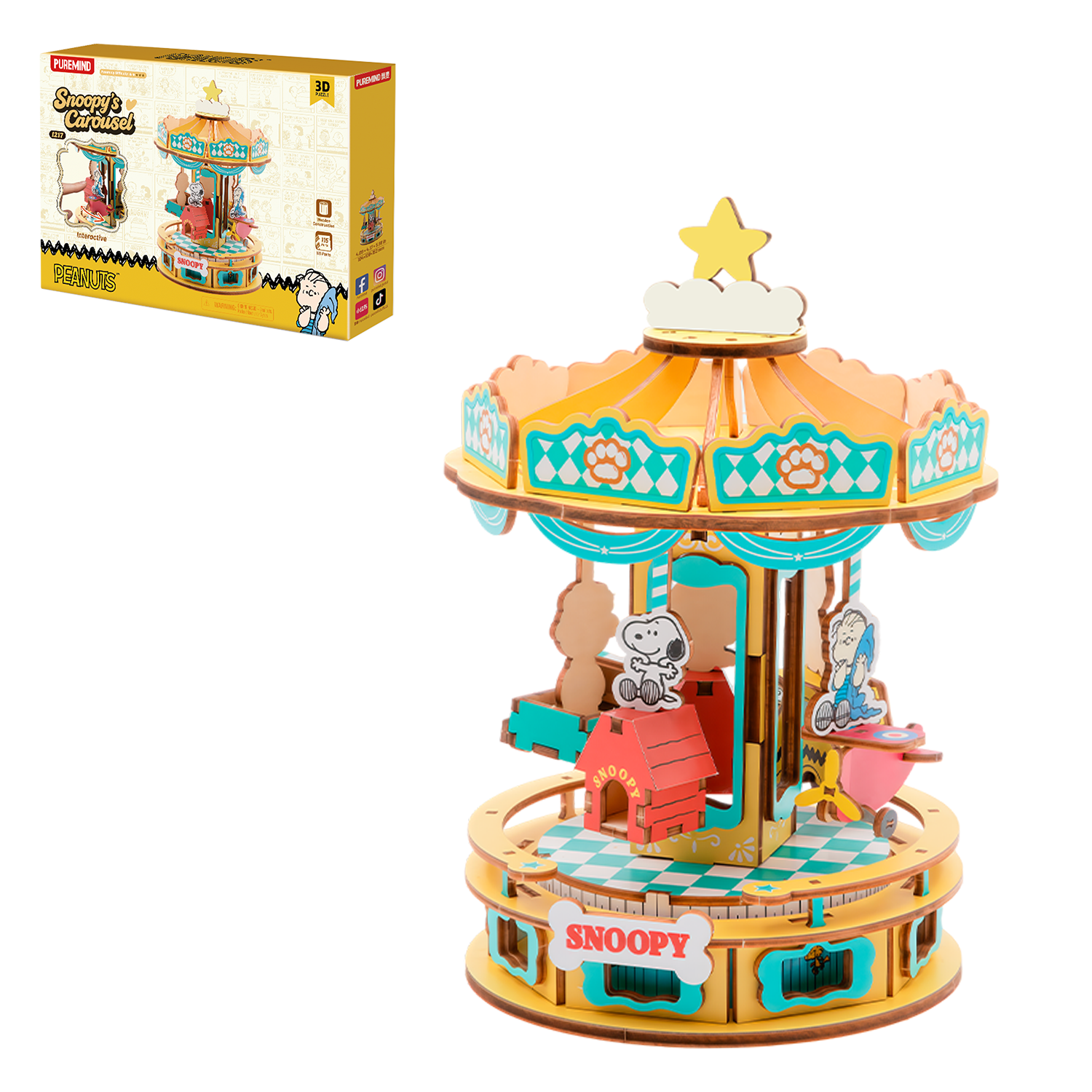 Puremind x Snoopy Amusement Park Series 1215-1218