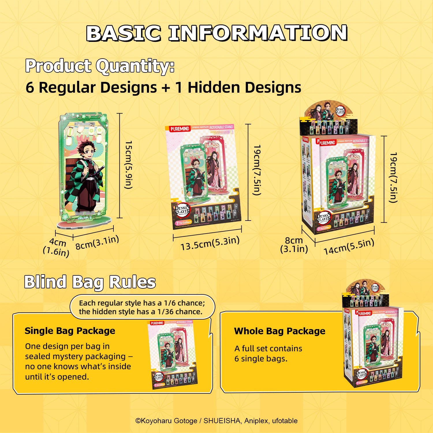 Puremind x Demon Slayer Spring Matsuri Rotatable Stand Blind Box 3103EN-BAG