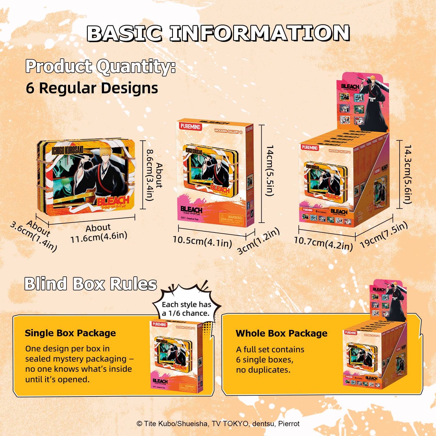 Puremind x BLEACH Wooden Gallery（S）Blind Box 3301EN