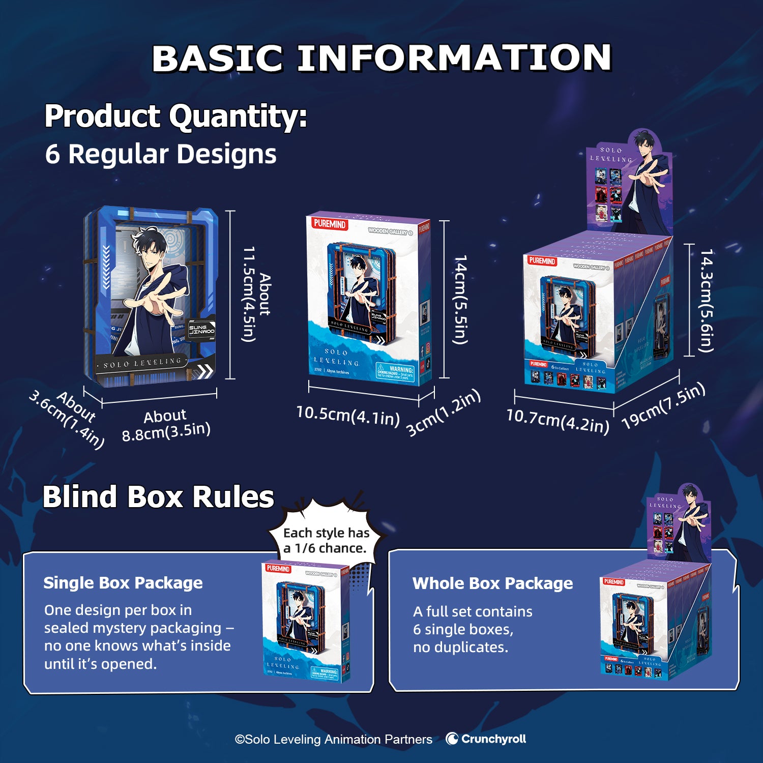 Puremind x Solo Leveling Wooden Gallery（S）Blind Box 3702EN