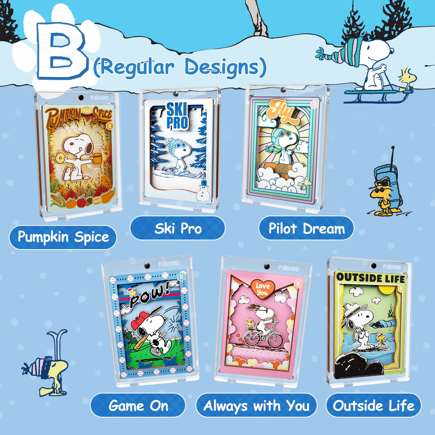 Puremind x Snoopy Mini Art Blind Box 1209-BOX