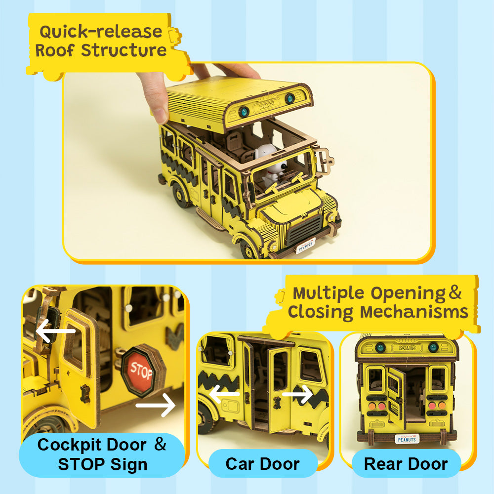 Puremind x Snoopy – School Bus 1204