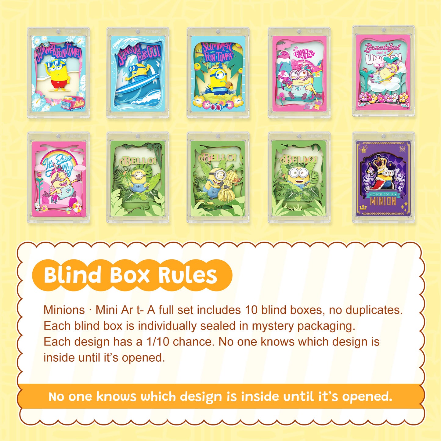 Puremind x Minions Mini Art Blind Box 1720-BOX
