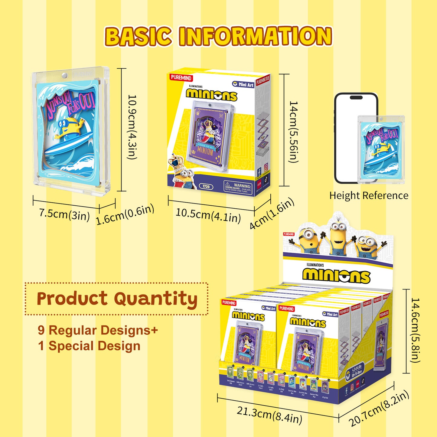 Puremind x Minions Mini Art Blind Box 1720-BOX