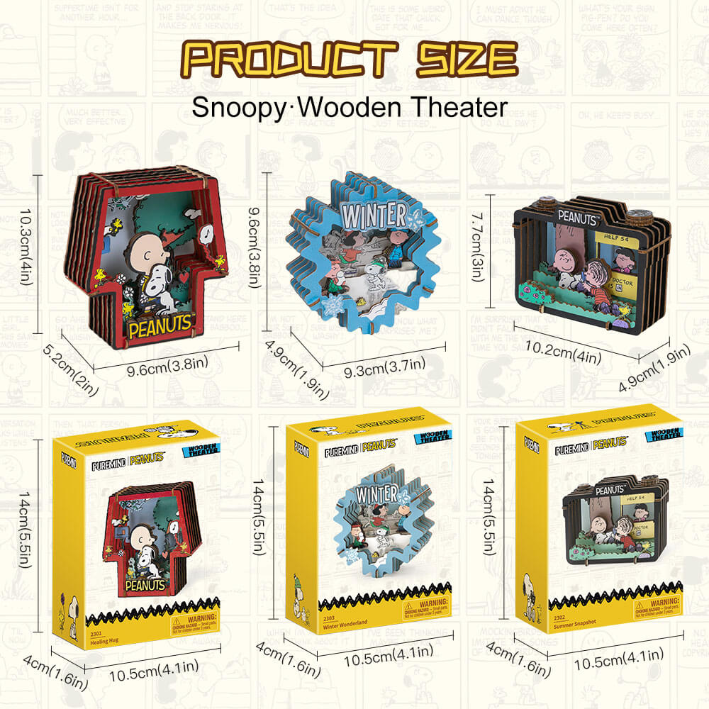 Puremind x Snoopy – Healing Hug Wooden Puzzle 2301