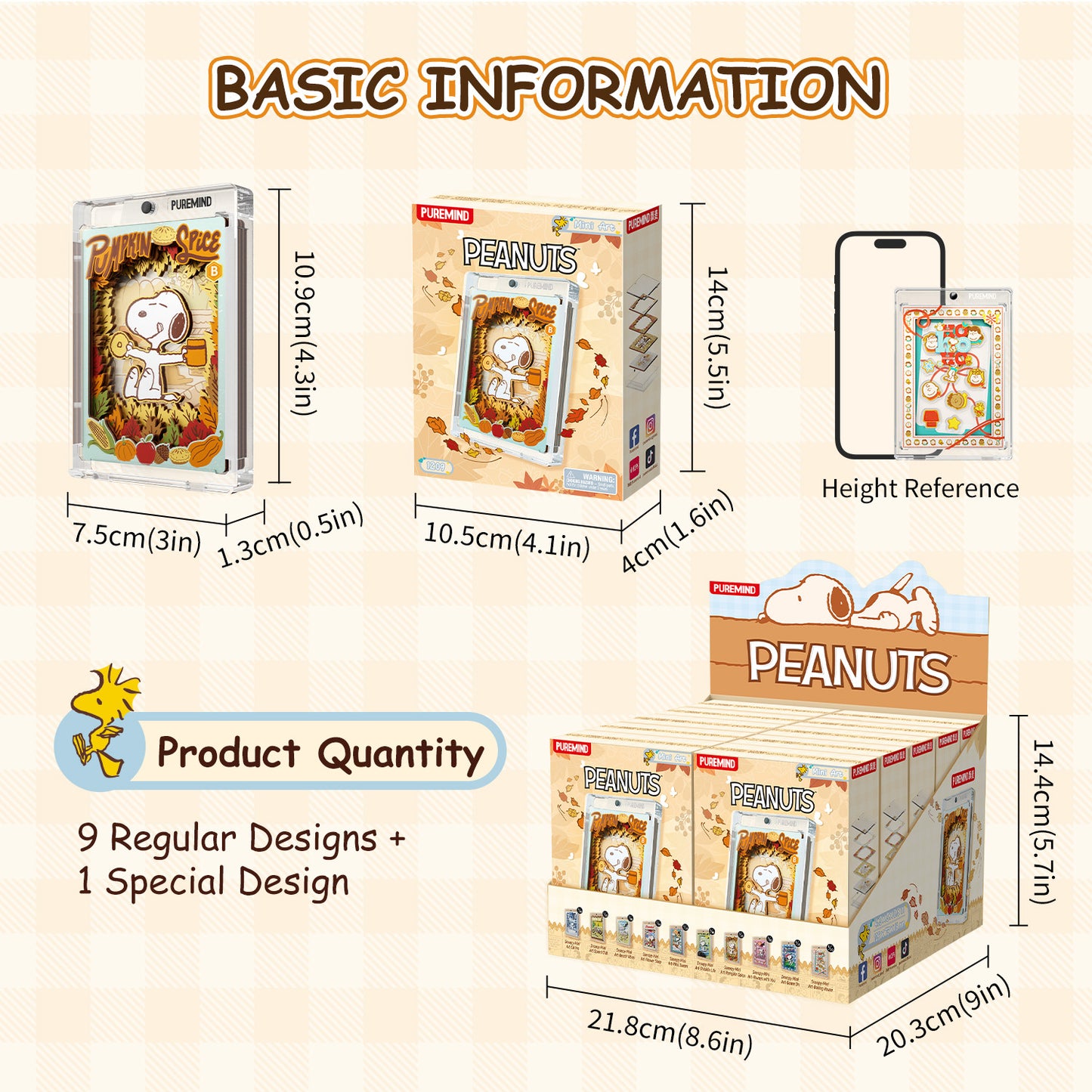 Puremind x Snoopy Mini Art Blind Box 1209-BOX