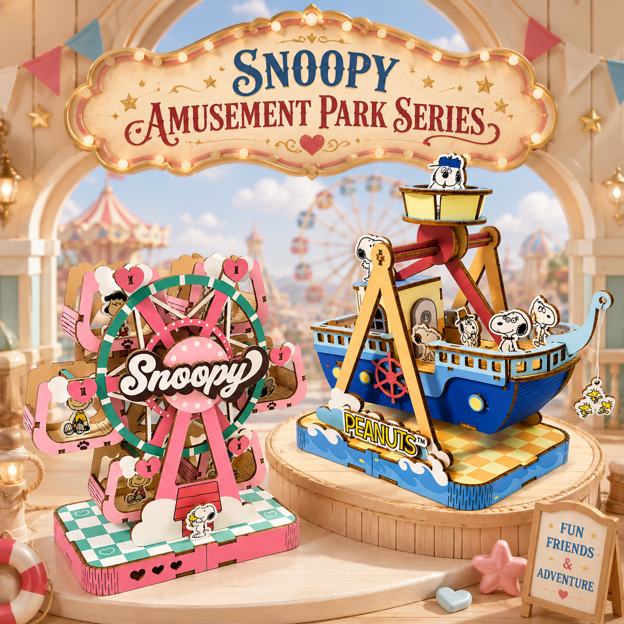 Puremind x Snoopy Amusement Park Series 1215-1218