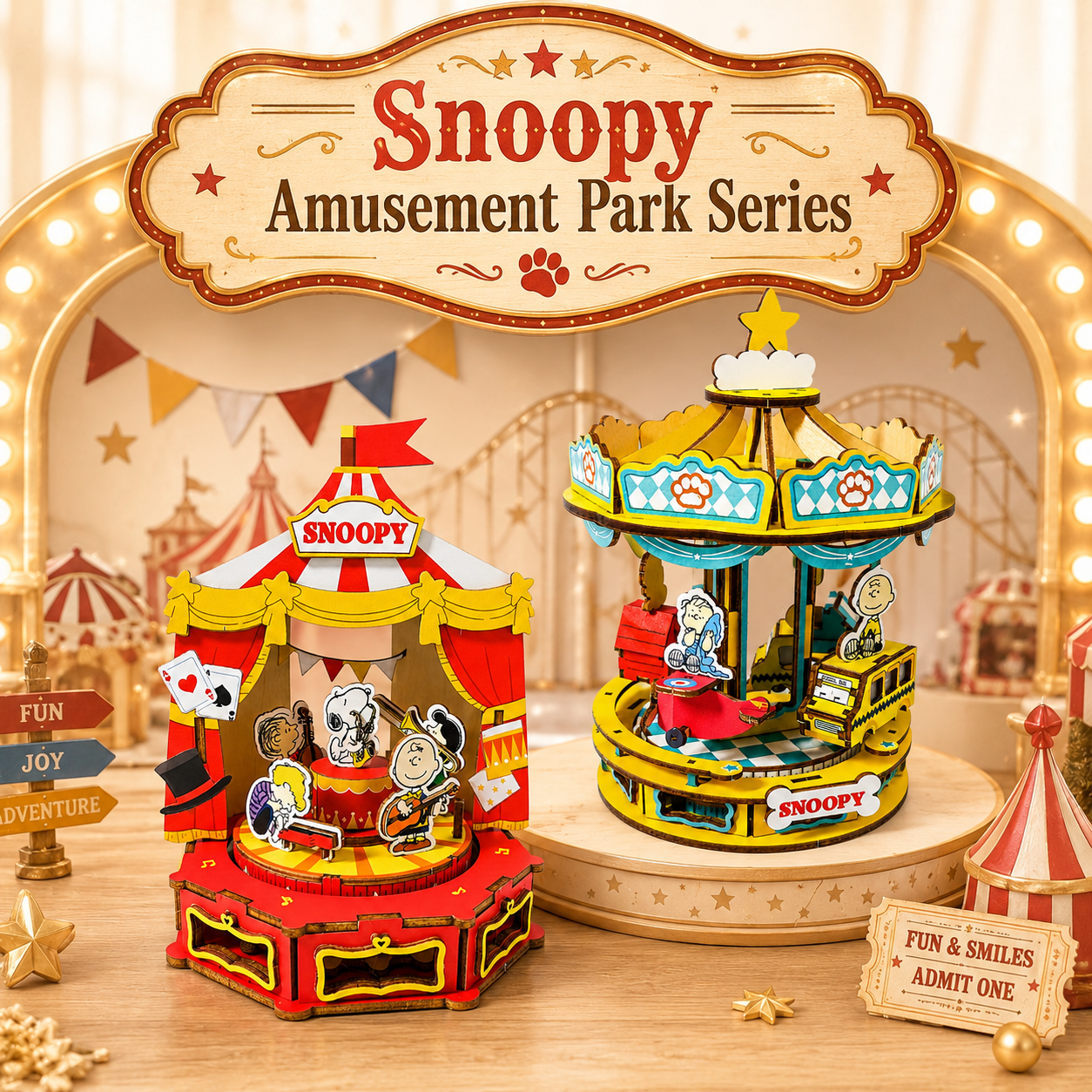 Puremind x Snoopy Amusement Park Series 1215-1218