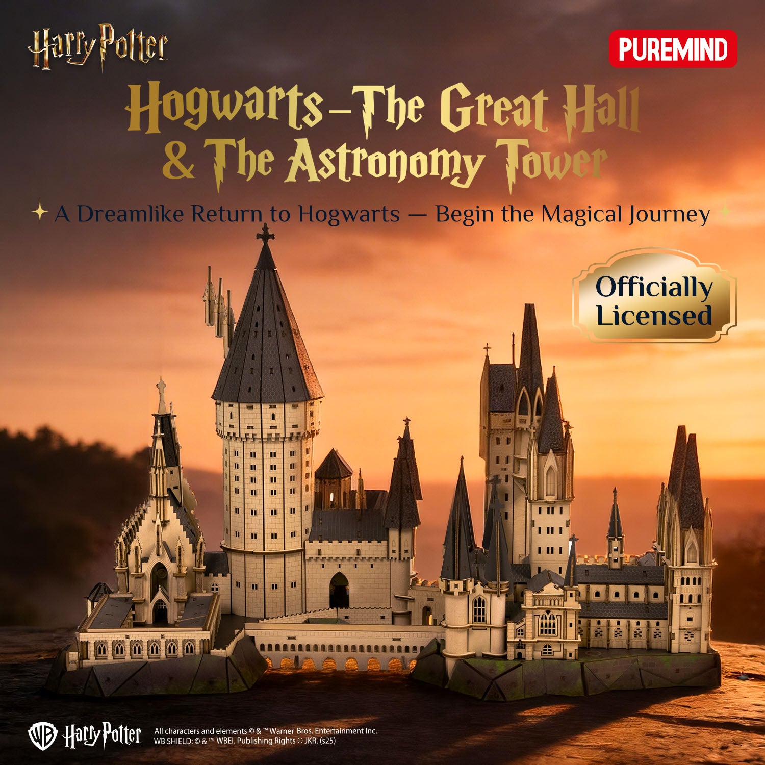 Puremind x Harry Potter Hogwarts Great Hall 1610 & Astronomy Tower 161