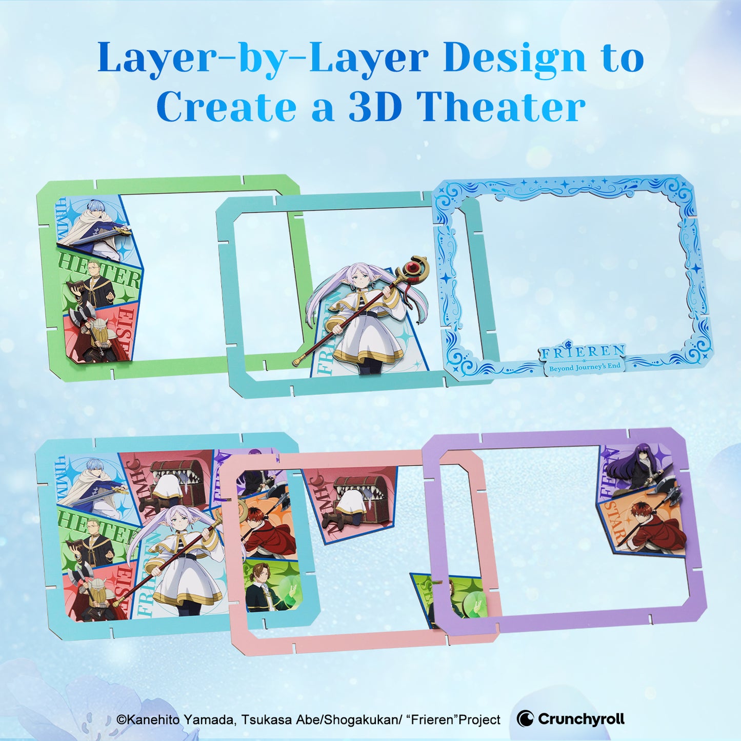 Puremind x Frieren Sharing The Journey Wooden Gallery layered 3D structure