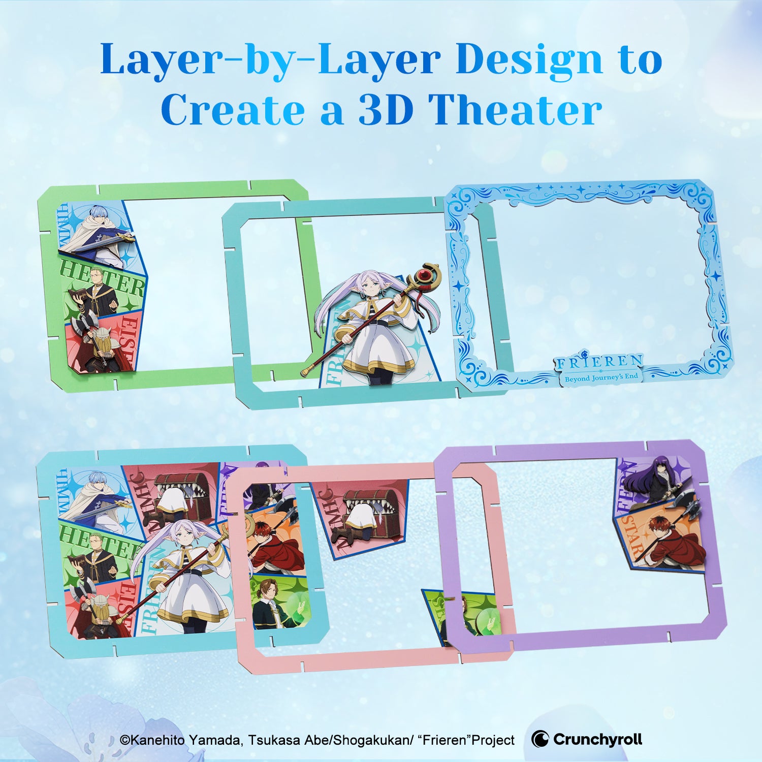 Puremind x Frieren Sharing The Journey Wooden Gallery layered 3D structure