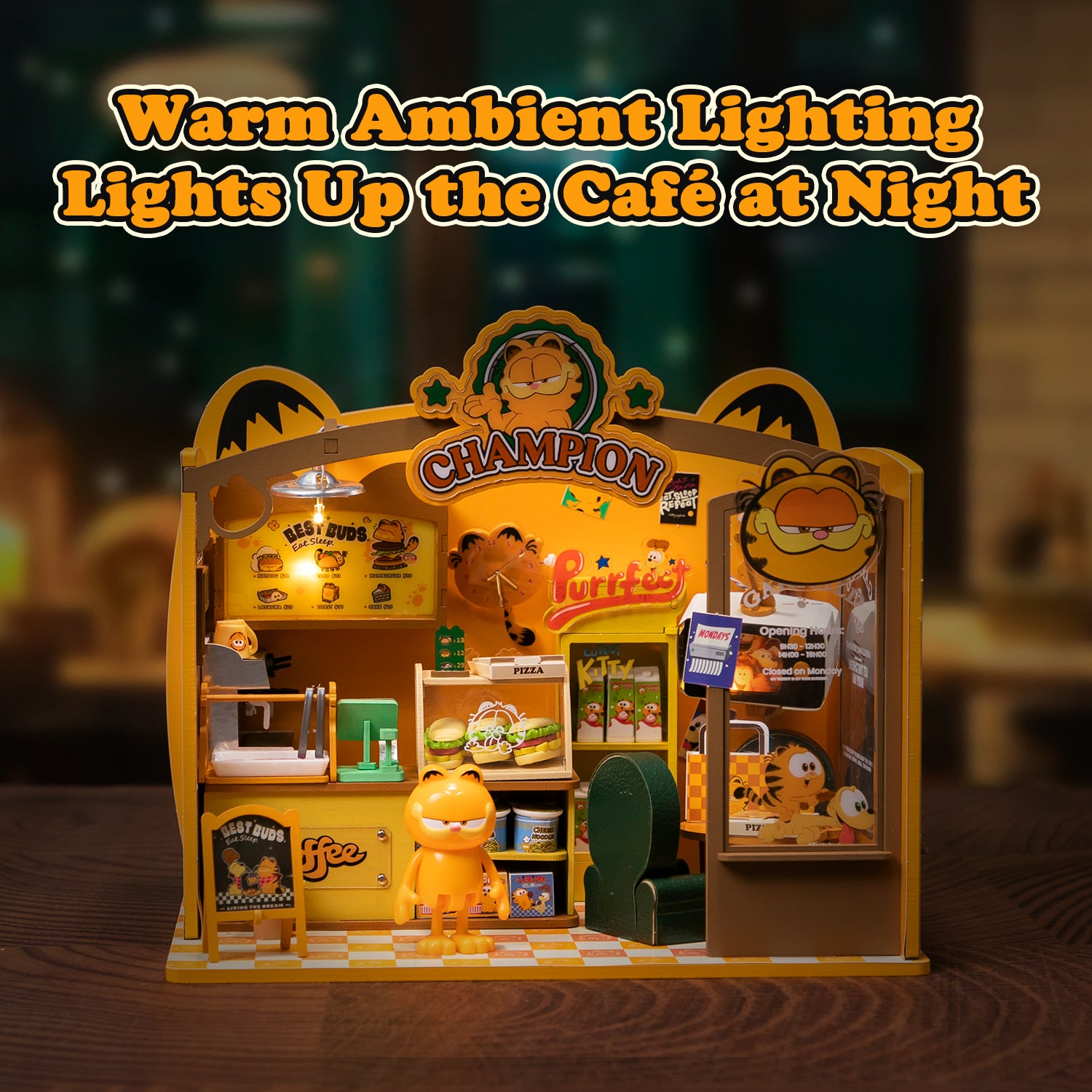Puremind x Garfield Café wooden puzzle Lighting