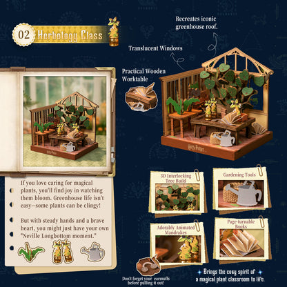 Puremind x Harry Potter Herbology Class wooden puzzle detailed design