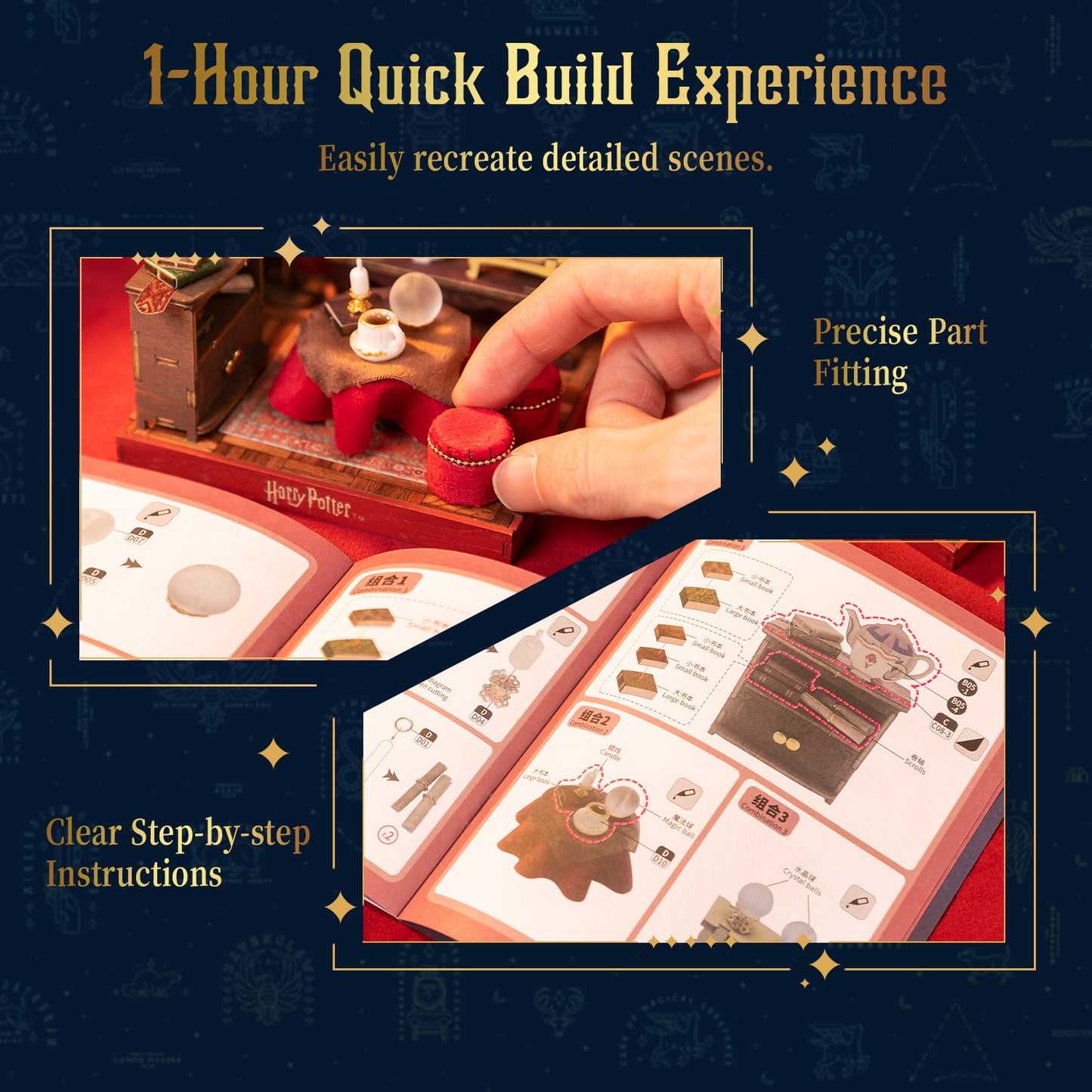  Puremind x Harry Potter Hogwarts Classes Series wooden puzzle detailed design