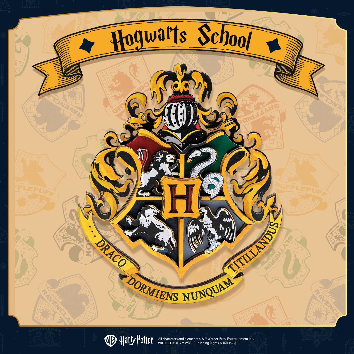 Puremind x Harry Potter Magic Mag fridge magnet - close-up 3D wood details 1