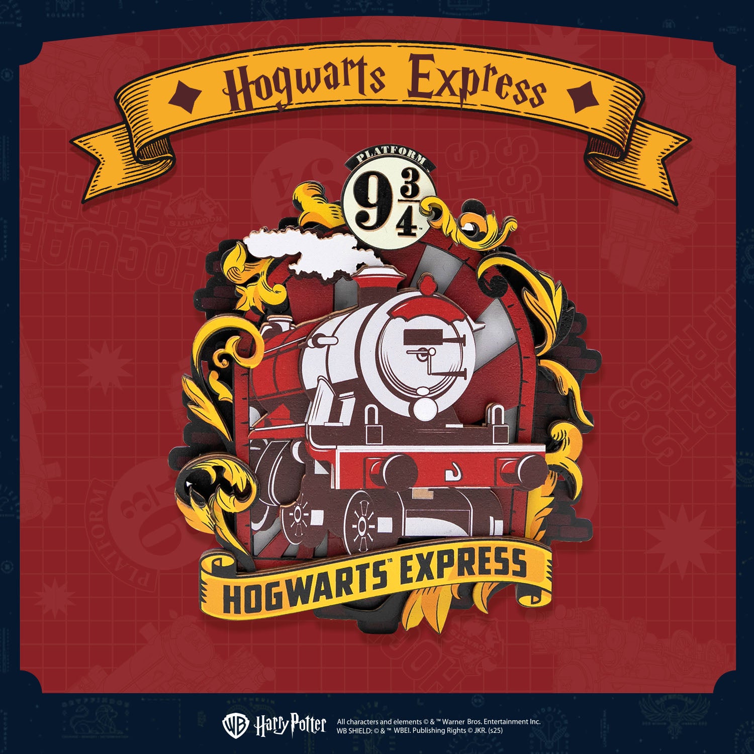 Puremind x Harry Potter Magic Mag fridge magnet - close-up 3D wood details 2