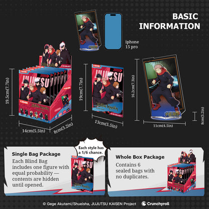 Puremind x Jujutsu Kaisen Acrylic Stand Blind Bag size details