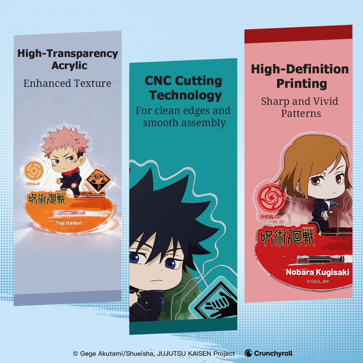 Puremind x Jujutsu Kaisen premium acrylic material introduction