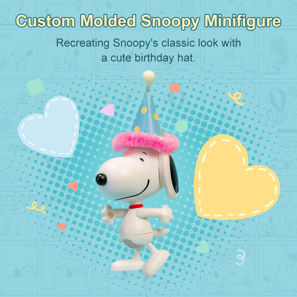 Puremind x Snoopy Birthday Party collectible figure display