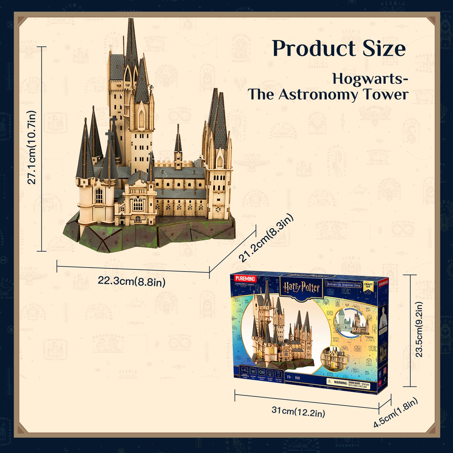 Puremind x Harry Potter Hogwarts Great Hall 1610 & Astronomy Tower 161