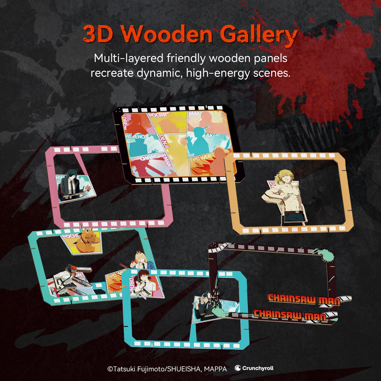 Puremind x Chainsaw Man Characters United Wooden Gallery (L) 2811